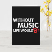 音楽生活がなければBフラット カード (黄色い花)