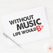 音楽生活がなければBフラット 長方形シール (封筒)