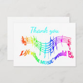 音楽生活なしでお礼を申し上げる サンキューカード (正面/裏面)