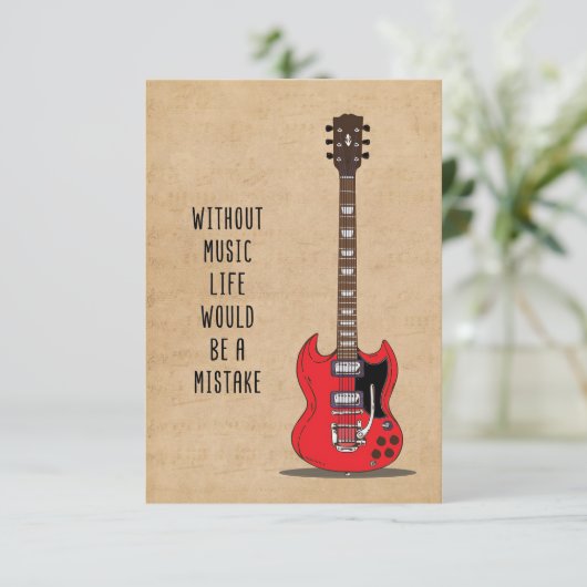 音楽生活のない音楽アートは間違いだ サンキューカード (スタンド正面)