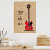 音楽生活のない音楽アートは間違いだ ポスター (キッチン)