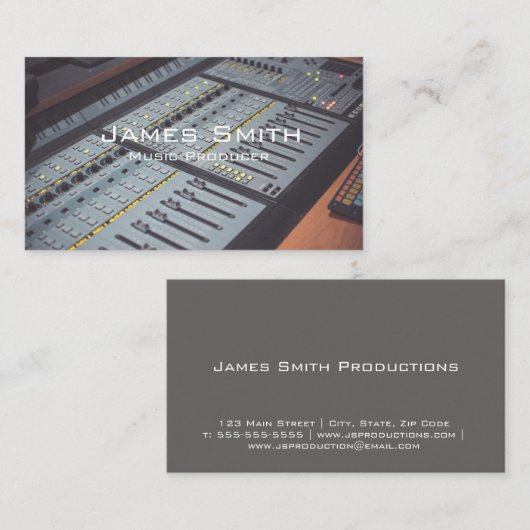 音楽生産者の名刺 名刺 (正面/裏面)