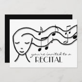 音楽発表会 招待状 (正面/裏面)