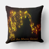 音楽白熱［赤熱］光を放つノート クッション (裏面)