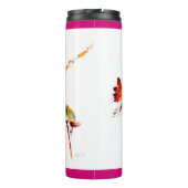 "音楽的なとまり木"のハチドリのプリント タンブラー (裏面)