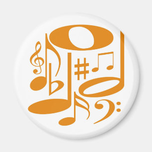 音楽的なオレンジ磁石 マグネット
