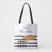 音楽的なオレンジ虎猫の子猫猫 トートバッグ (正面)