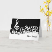 音楽的なカスタマイズ可能なメッセージカード カード (黄色い花)