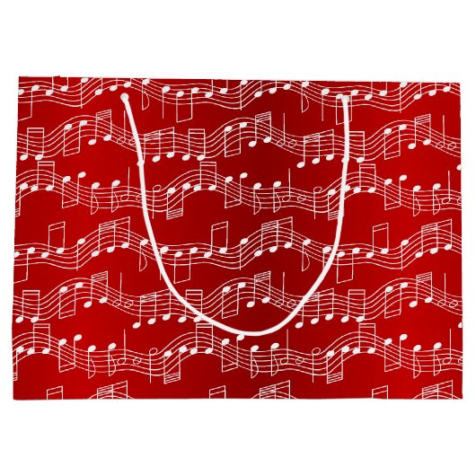音楽的なクリスマスを持って下さい ラージペーパーバッグ (裏面)