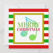 音楽的なクリスマスキャロル及びカラオケのパーティの招待状 招待状 (裏面)