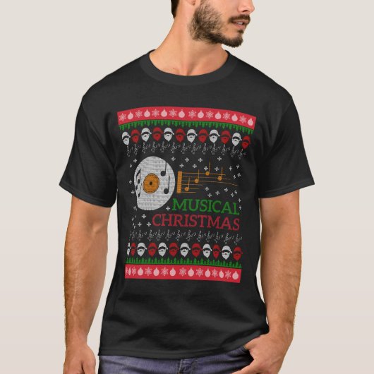 音楽的なクリスマス Tシャツ (正面)