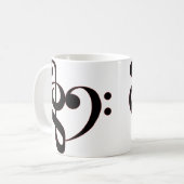 音楽的なクレフ、音符記号のマグ コーヒーマグカップ (正面左)