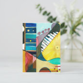 音楽的なシリーズ-ギタートラック ポストカード (スタンド正面)