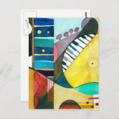 音楽的なシリーズ-ギタートラック ポストカード (正面/裏面)