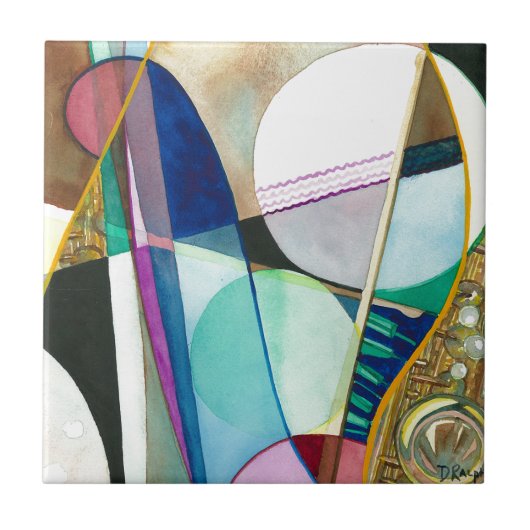音楽的なシリーズ-ジャズ四つ組 タイル (正面)