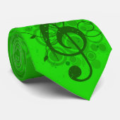 音楽的なタイのより暗い緑 ネクタイ (ロール)