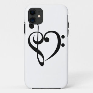 音楽的なハート iPhone 11 ケース