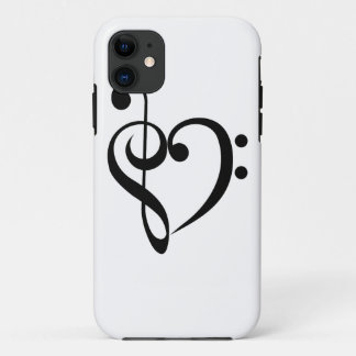 音楽的なハート iPhone 11 ケース
