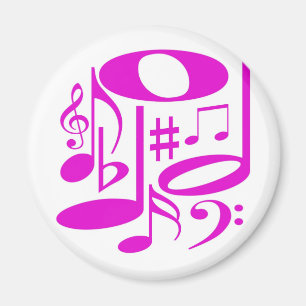 音楽的なピンクの磁石 マグネット
