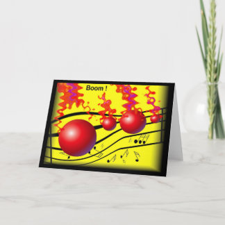 音楽的なモチーフの挨拶状 カード