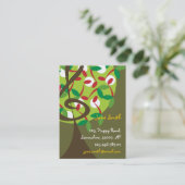 音楽的な三重のさくらんぼは木のお洒落な自然に注意します 名刺 (スタンド正面)