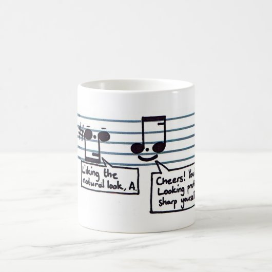 音楽的な冗談のマグ コーヒーマグカップ (中央)
