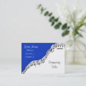 音楽的な名刺の青 名刺 (スタンド正面)