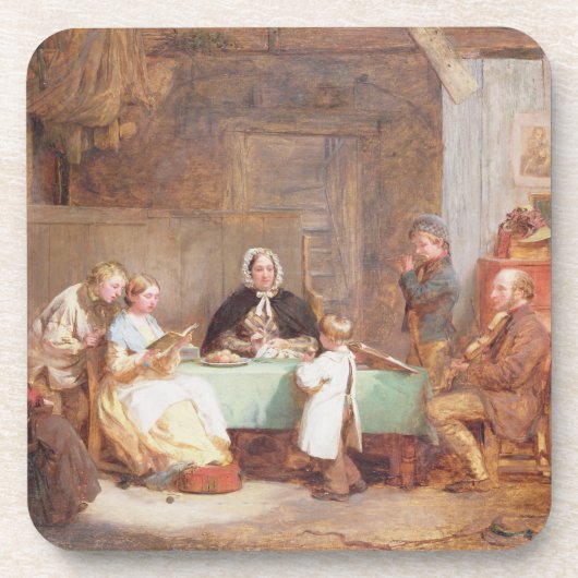 音楽的な夕べ(キャンバスの油) 2 コースター (正面)