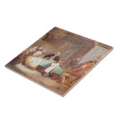 音楽的な夕べ(キャンバスの油) 2 タイル (側面)