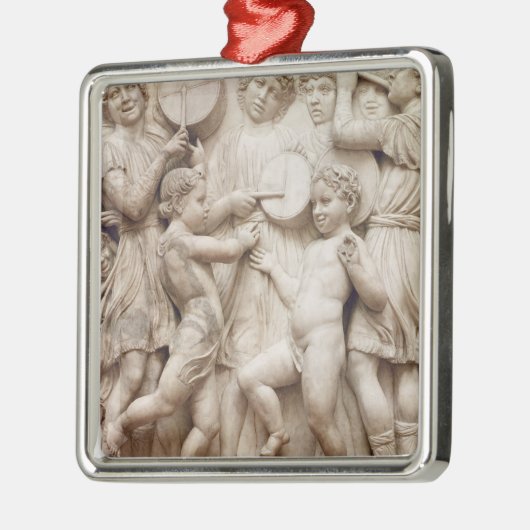 音楽的な天使、Cantoriaからのレリーフ、浮き彫り メタルオーナメント (左)