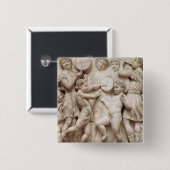 音楽的な天使、Cantoriaからのレリーフ、浮き彫り 缶バッジ (正面&裏面)