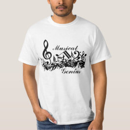 音楽的な天才乱雑な音符 Tシャツ