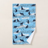 音楽的な子ネコ バスタオルセット (ハンドタオル)