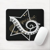 音楽的な星の金ノート マウスパッド (マウス)