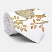 音楽的な木のフクロウのタイ ネクタイ (ロール)