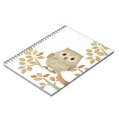 音楽的な木のフクロウのノート ノートブック (左側)