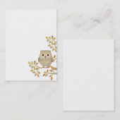 音楽的な木のフクロウの名刺 名刺 (正面/裏面)