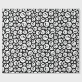 音楽的な水玉模様 ラッピングペーパー (フラット)