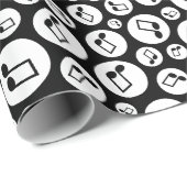 音楽的な水玉模様 ラッピングペーパー (ロールコーナー)