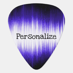 音楽的な紫色の音波のデザイン-ギターの🎸 ギターピック