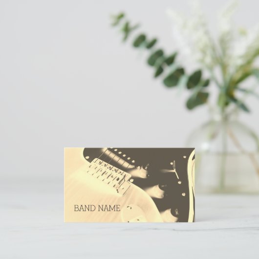 音楽的な芸術家のギターの芸術的なカバー 名刺 (スタンド正面)