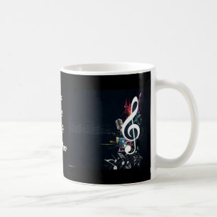 音楽的な裂け目のノートの抽象芸術 コーヒーマグカップ