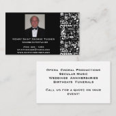 音楽的な記号の名刺 名刺 (正面/裏面)