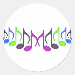 音楽的な記号"M " ラウンドシール