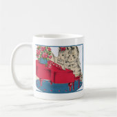 音楽的な誕生日の子ネコ コーヒーマグカップ (左)