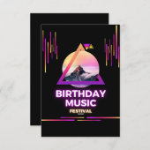 音楽的な誕生日招待状 招待状 (正面/裏面)