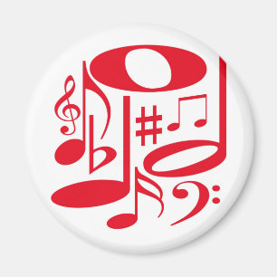 音楽的な赤い磁石 マグネット