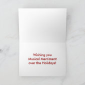 音楽的な陽気な騒ぎ-ピアノ休日カード シーズンカード (内部)