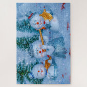 音楽的な雪だるまパズル ジグソーパズル (縦)