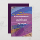 音楽的な飛行の鳩の（ユダヤ教の）バル・ミツバーのパーティーの披露宴カード エンクロージャーカード (正面/裏面)